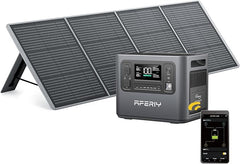 AFERIY P210 2400W グレー ポータブル電源 400W/200W ソーラーパネル セット