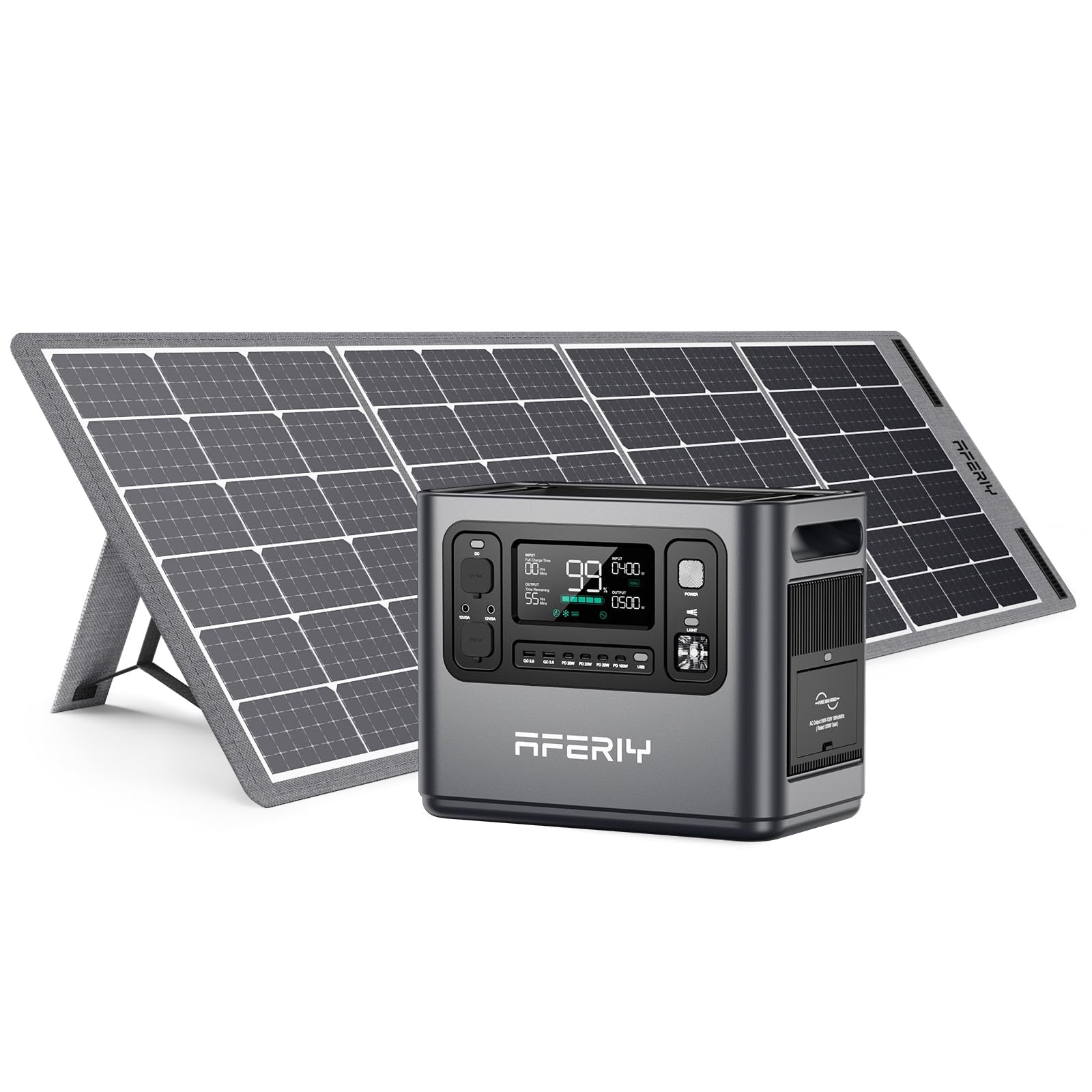 AFERIY Solar Generator P110 1200Wポータブル電源 200W ソーラー