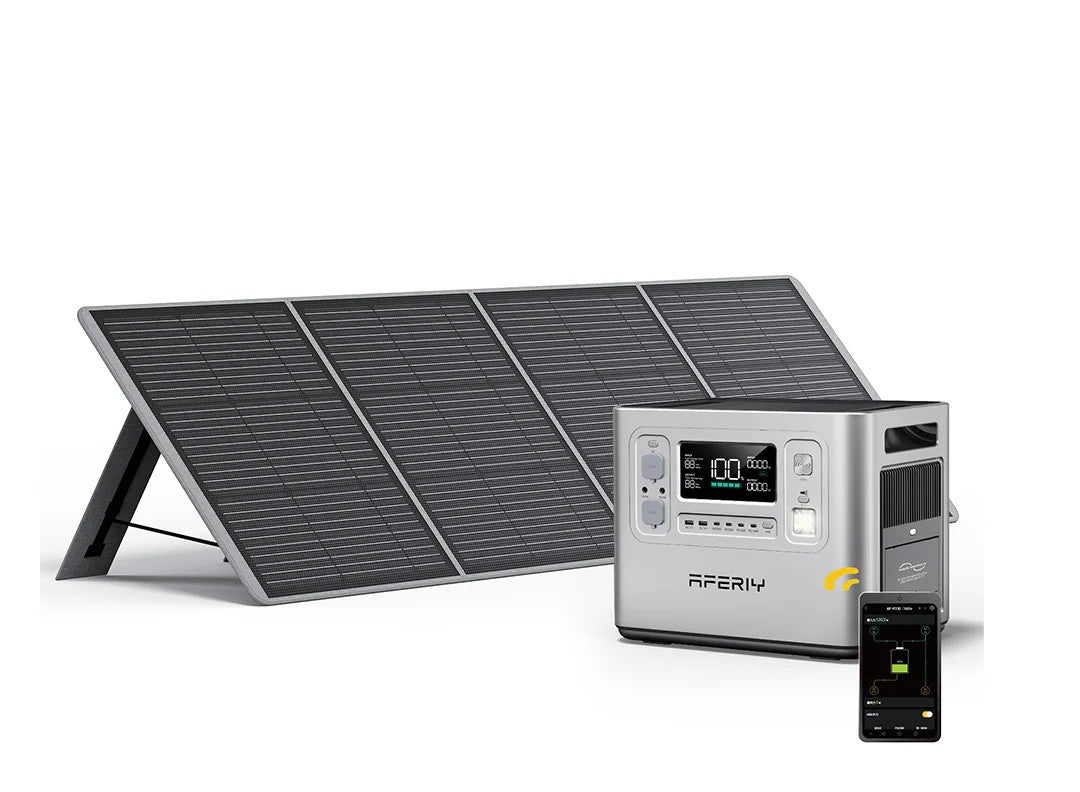 AFERIY P210 2400W シルバ ポータブル電源 400W/200W ソーラーパネル