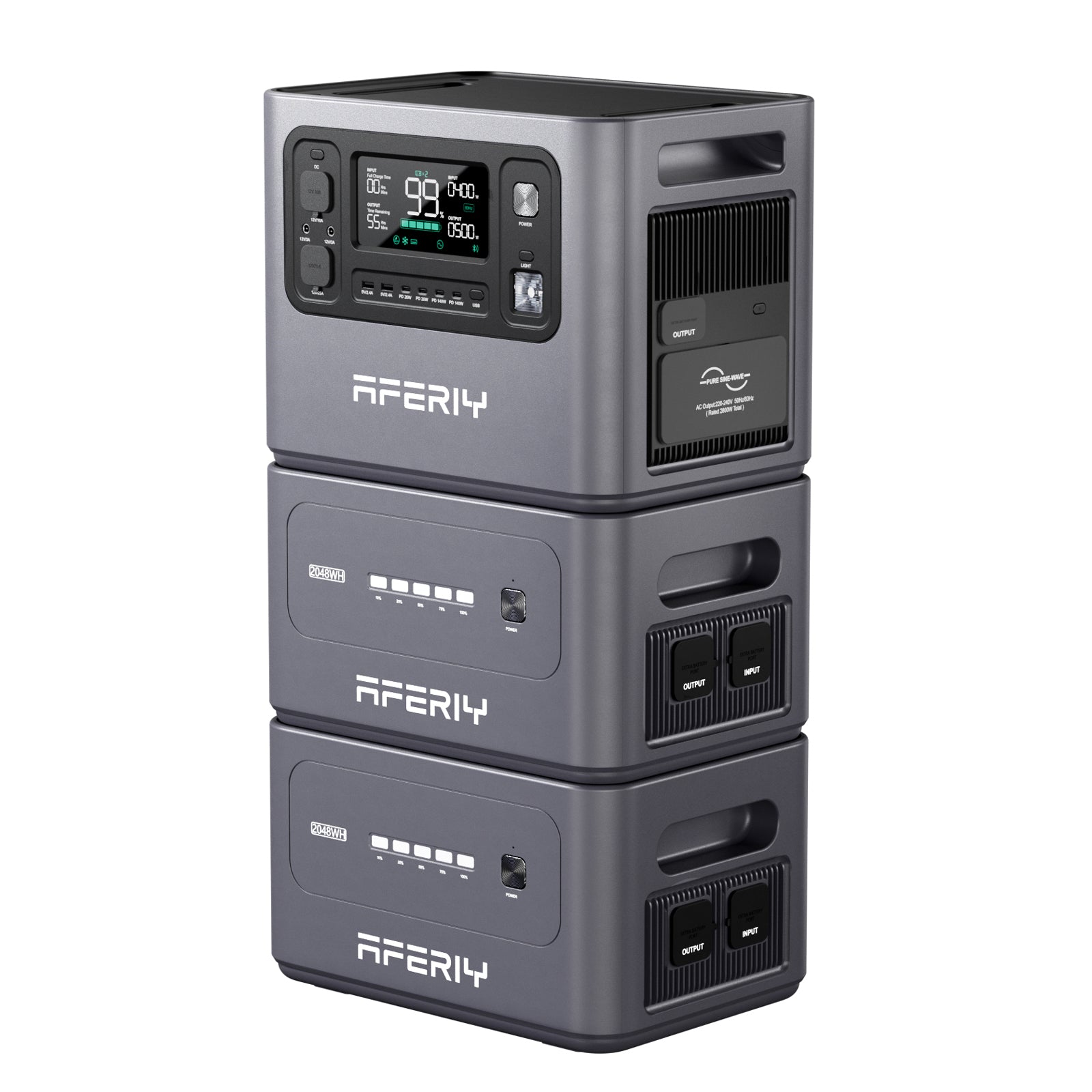 AFERIY P280 ポータブル電源 2800W 2048Wh 最大10240Whまで拡張可能