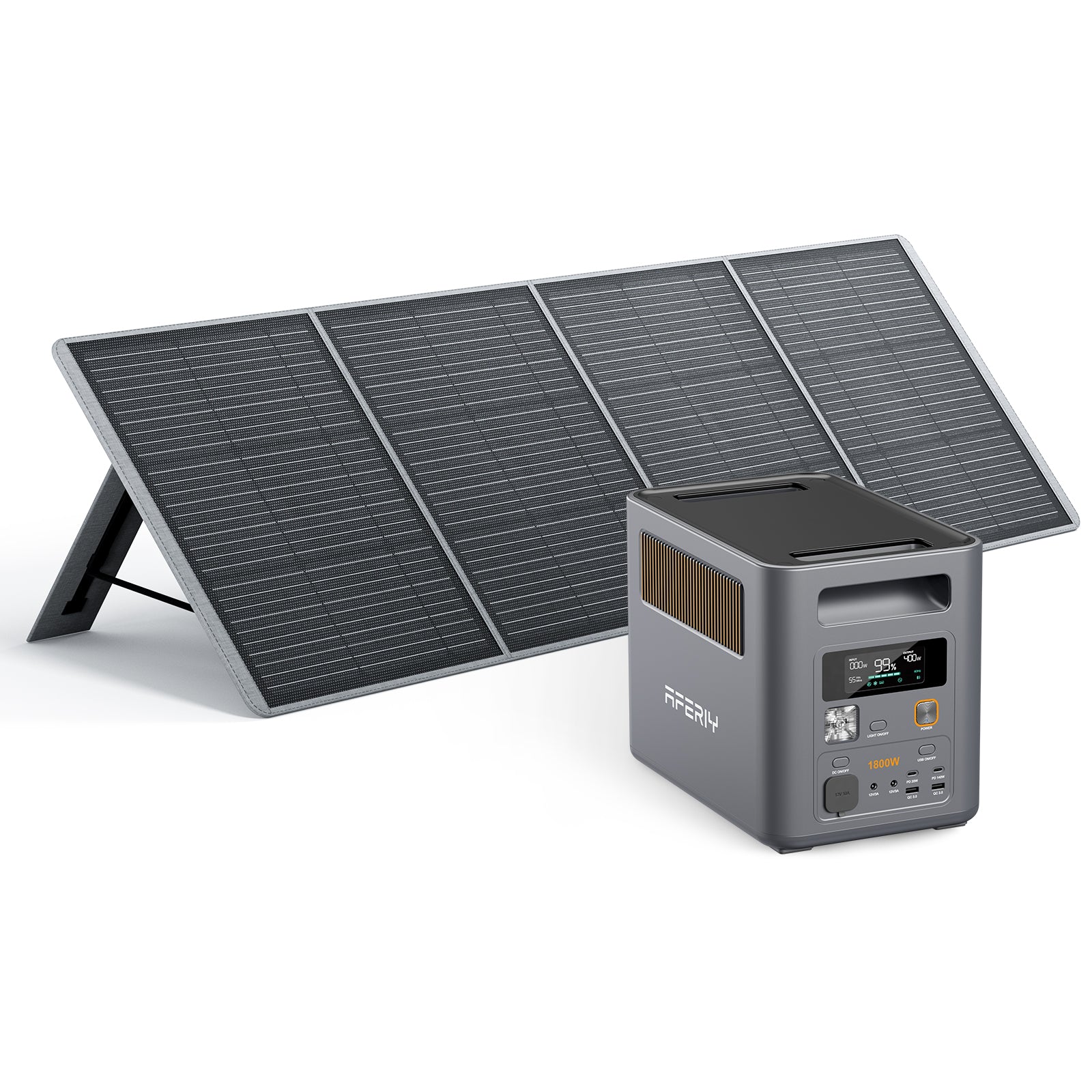 AFERIY Nomad1800 Pro ポータブル電源 400W/200W ソーラーパネル セット