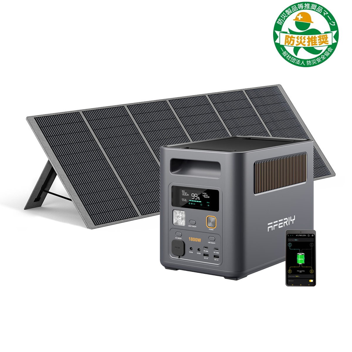 AFERIY Nomad1800 Pro P180 Pro 1800W ソーラー発電機