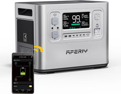 AFERIY P210 2400W シルバ ポータブル電源 400W/200W ソーラーパネル セット