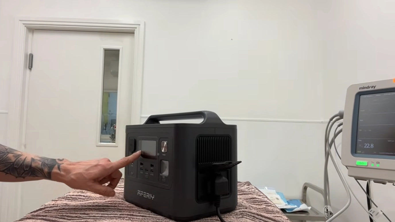 獣医クリニックで使われるAFERIYポータブル電源