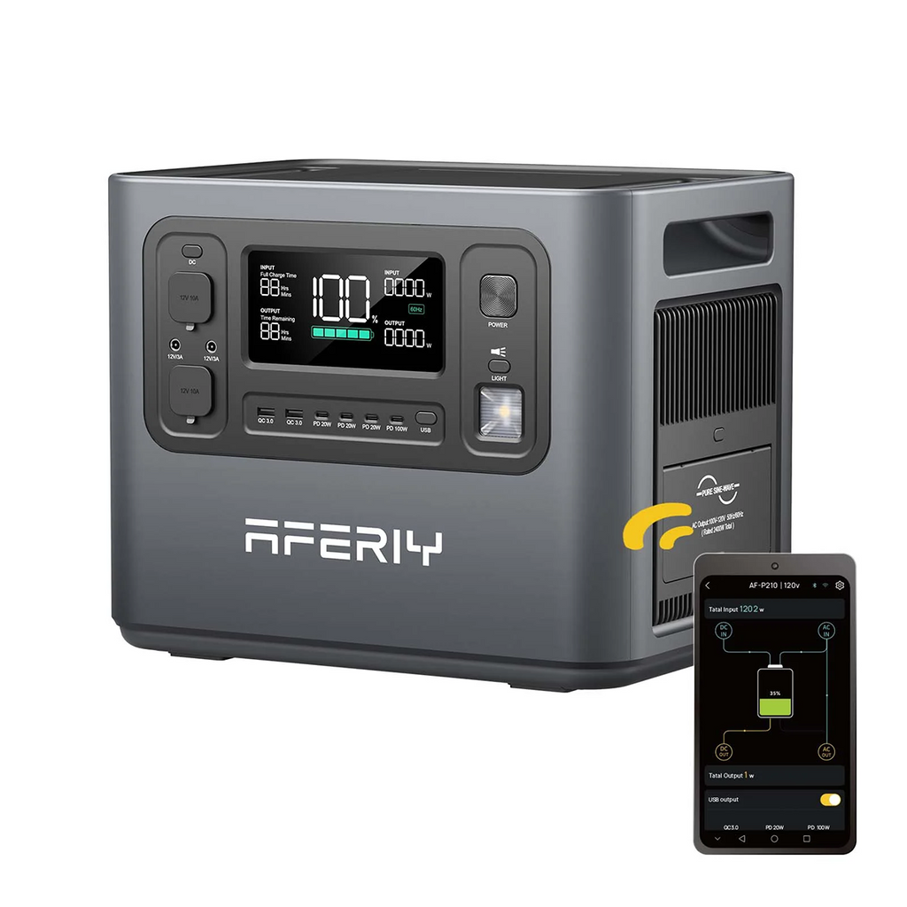 AFERIY ポータブル電源 大容量 2048Wh 高出力 2400W, キャンプ