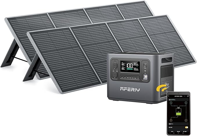 AFERIY P210 2400W ポータブル電源 ソーラーパネル セット