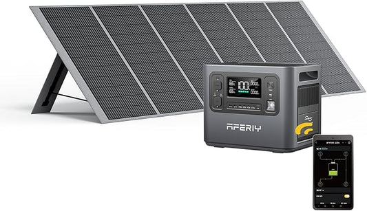 AFERIY P210 2400W ポータブル電源 ソーラーパネル セット
