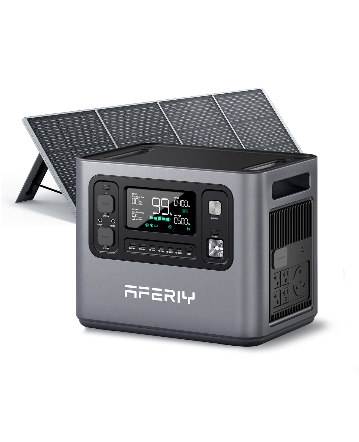 AFERIY P280 2800Wポータブル電源 400W/200W ソーラーパネル セット