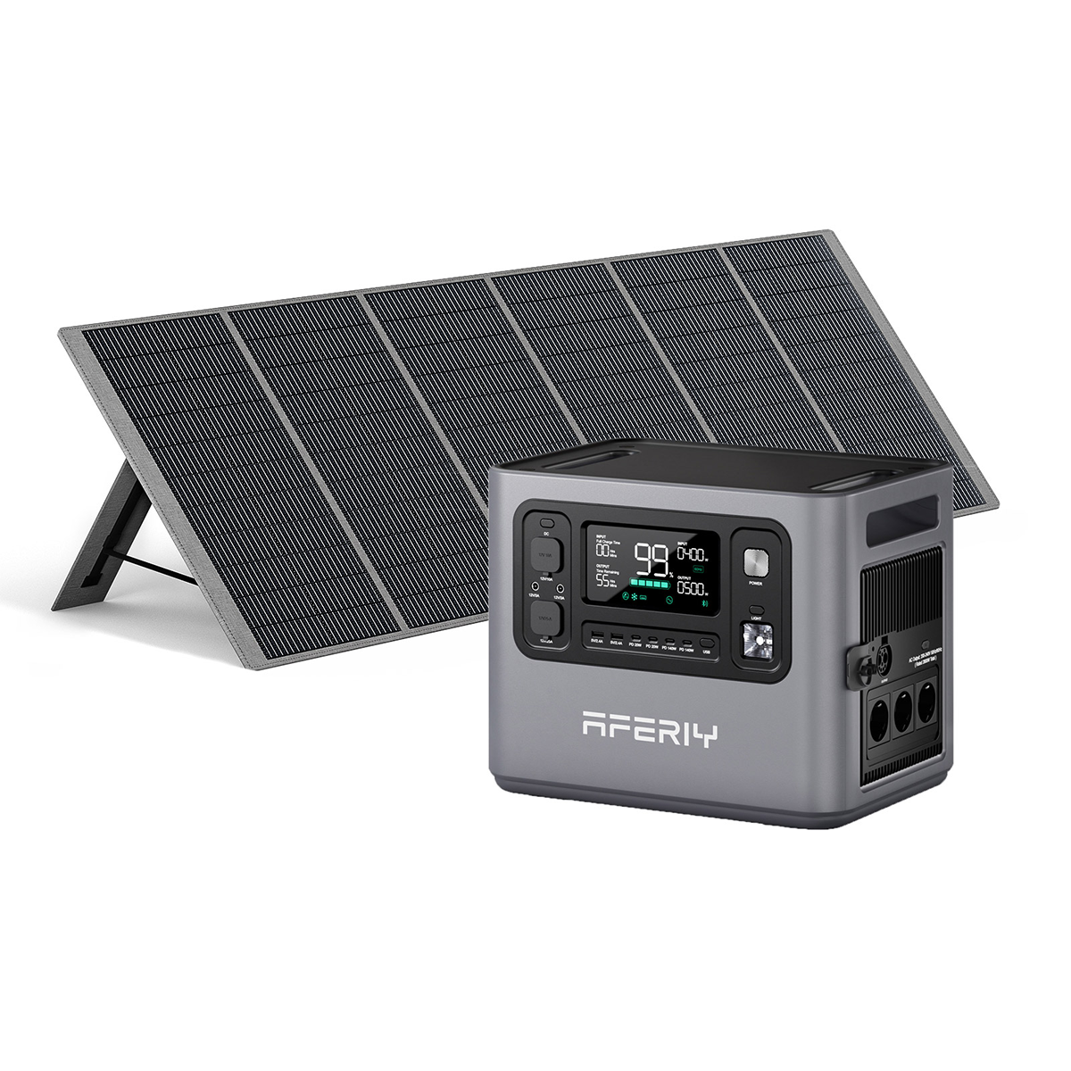 AFERIY P280 2800Wポータブル電源 400W/200W ソーラーパネル セット