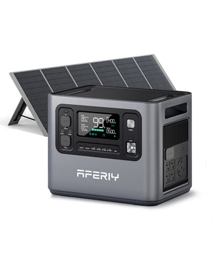AFERIY P280 2800Wポータブル電源 400W/200W ソーラーパネル セット