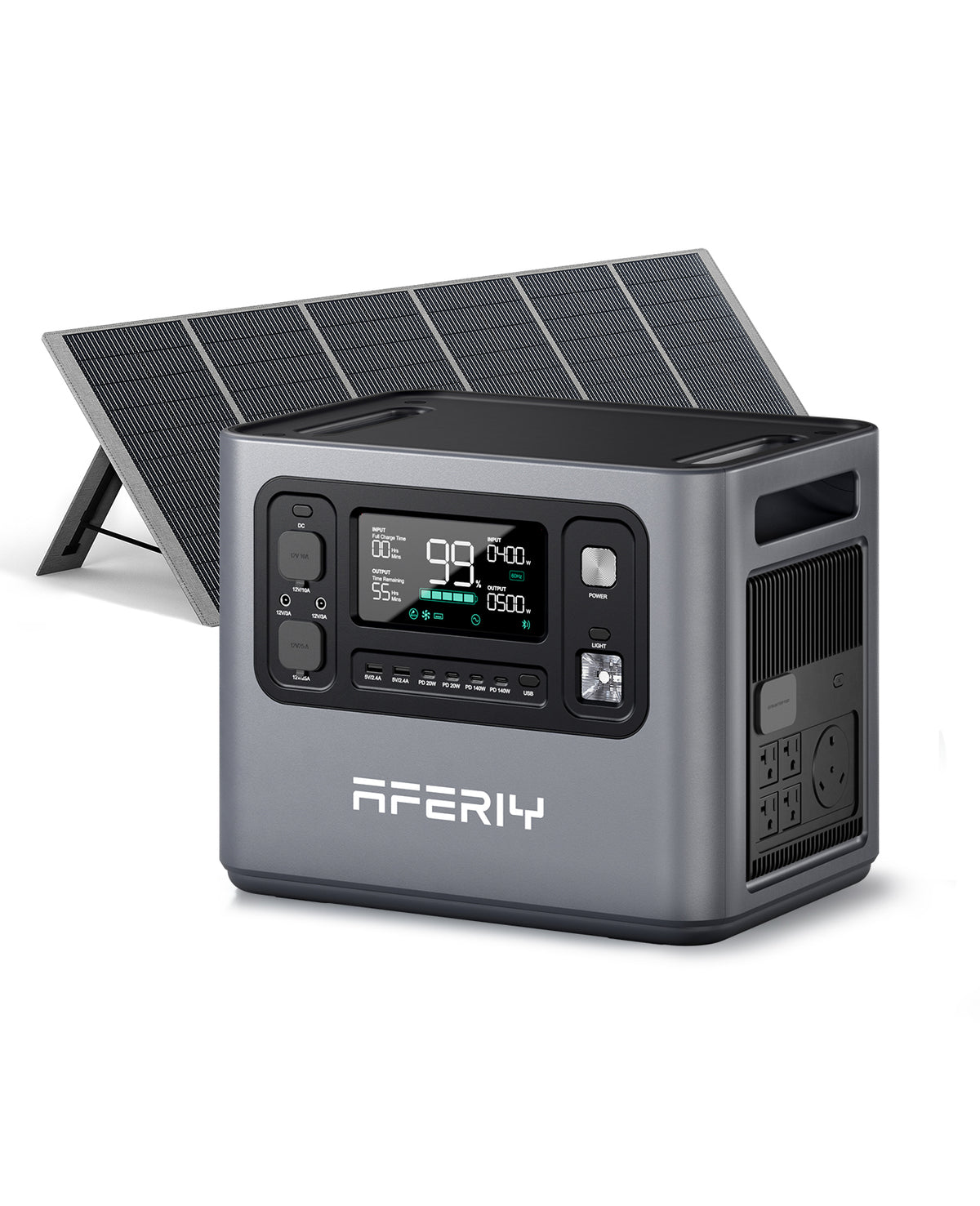 AFERIY P280 2800Wポータブル電源 400W/200W ソーラーパネル セット