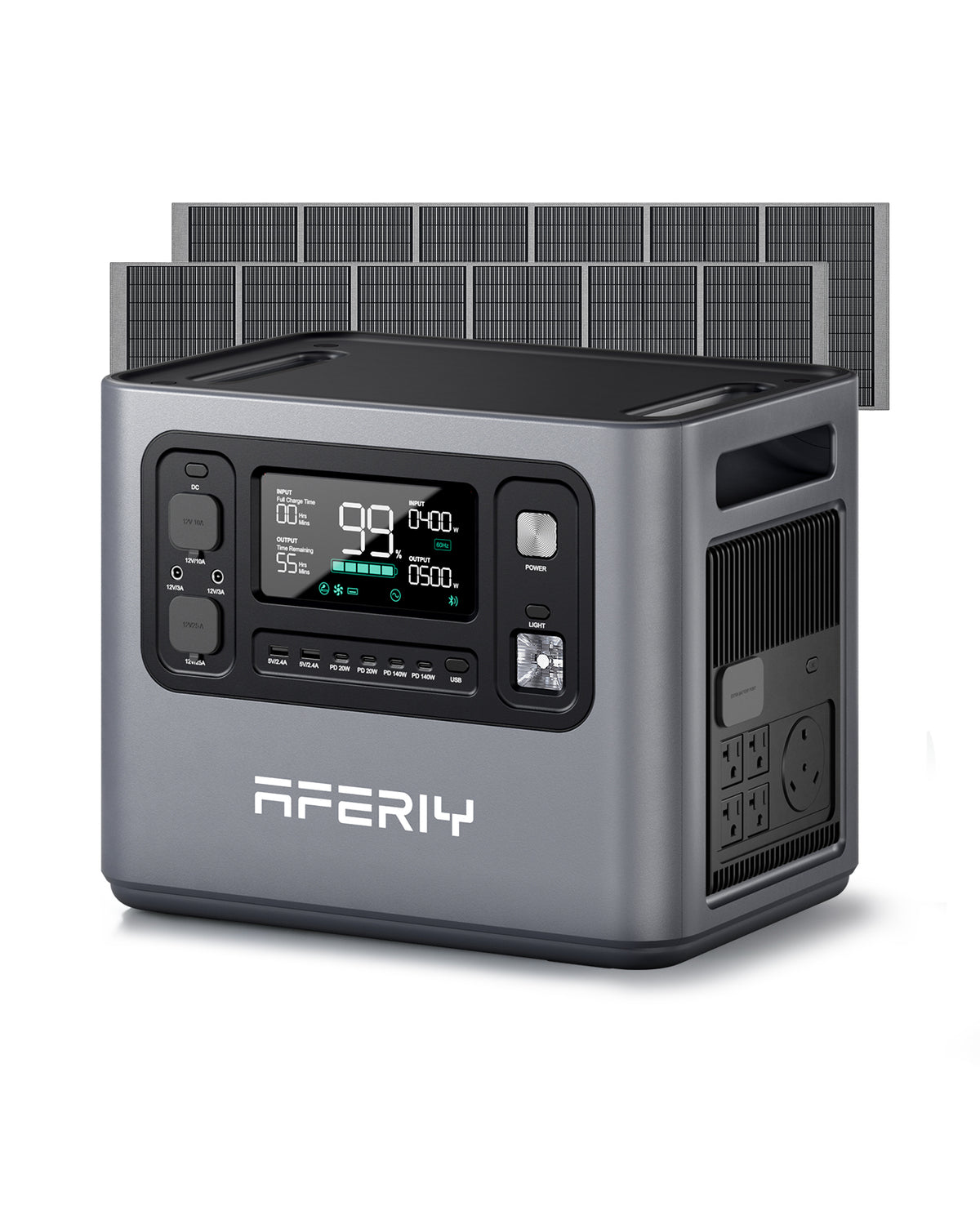 AFERIY P280 2800Wポータブル電源 400W/200W ソーラーパネル セット