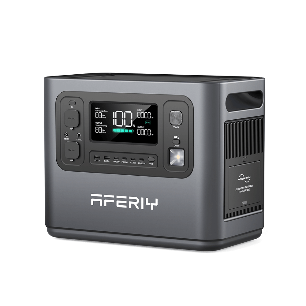 AFERIY ポータブル電源1200W 出力, 大容量 1248Wh 家庭・アウトドア