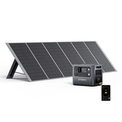 AFERIY P210 2400W グレー  ポータブル電源 400W/200W ソーラーパネル セット