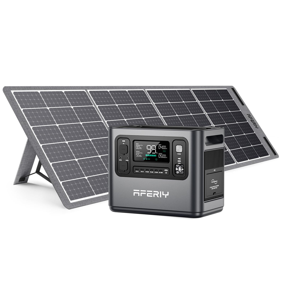 AFERIY Solar Generator P110 1200Wポータブル電源 200W ソーラーパネル セット