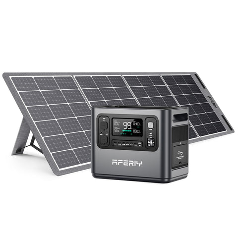 AFERIY Solar Generator P110 1200Wポータブル電源 200W ソーラーパネル セット