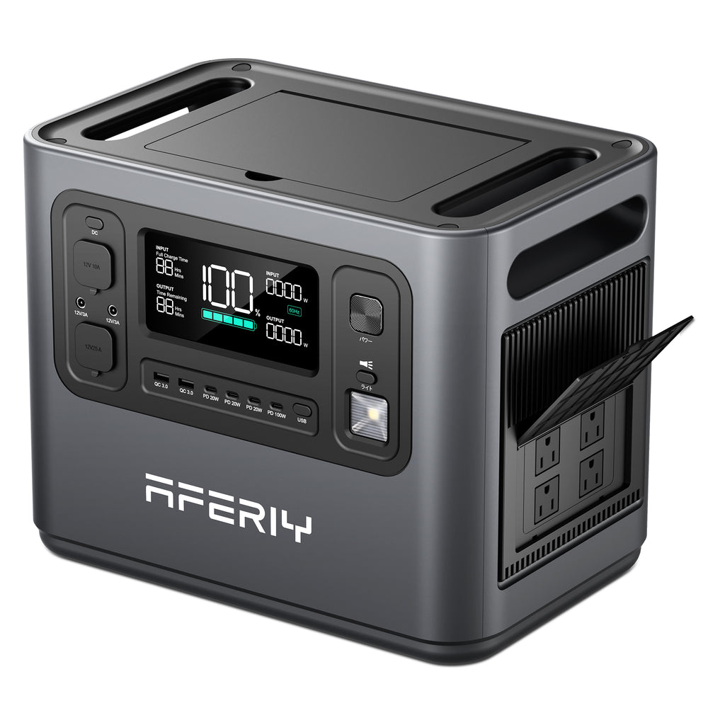 AFERIY P110 1200Wポータブル電源 200W ソーラーパネル セット