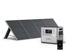 AFERIY P210 2400W シルバ ポータブル電源 400W/200W ソーラーパネル セット