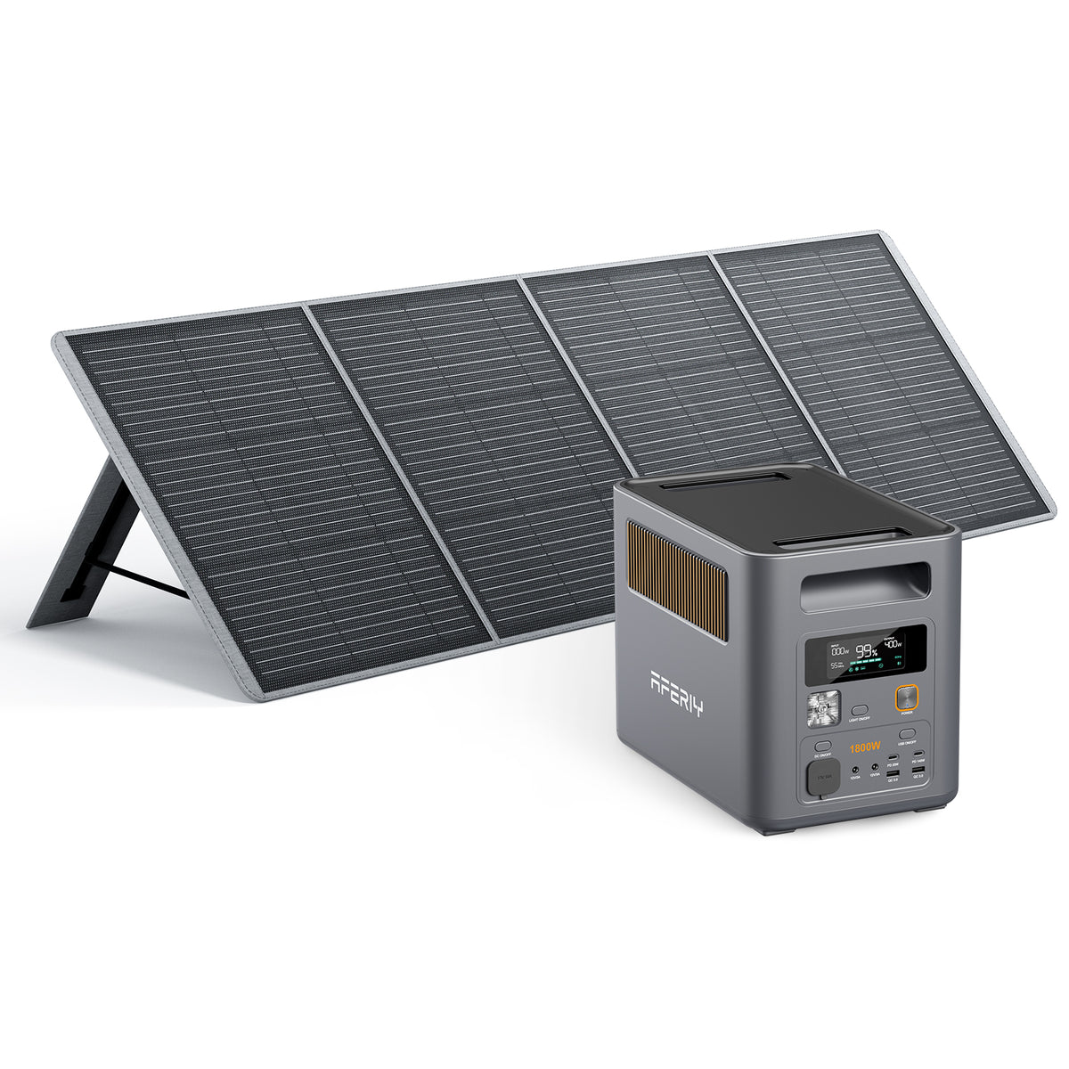 AFERIY Nomad1800 Pro ポータブル電源 400W/200W ソーラーパネル セット